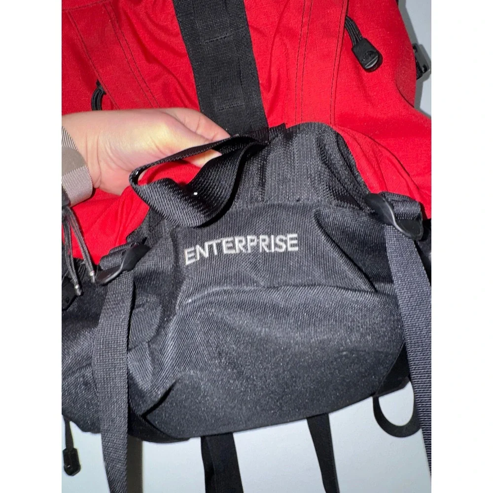 Vintage The North Face Enterprise Backpack Red Black Daypack Hiking School Bag